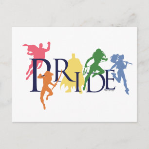 Justice League Pride Character Silhouettes Briefkaart