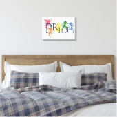 Justice League Pride Character Silhouettes Canvas Afdruk (Insitu (Slaapkamer))