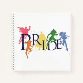 Justice League Pride Character Silhouettes Notitieboek (Voorkant)