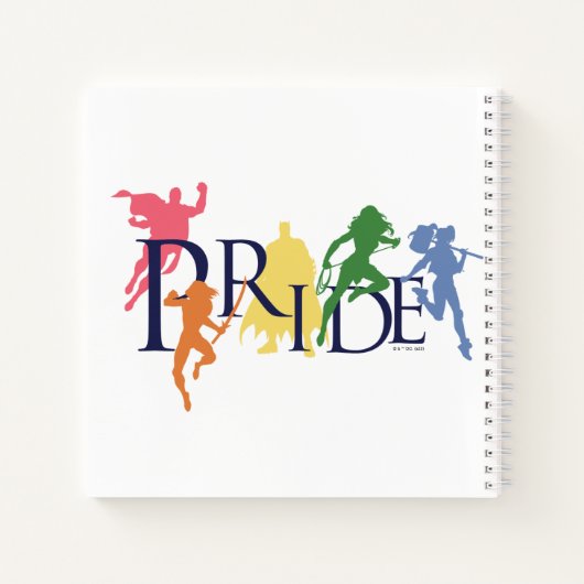 Justice League Pride Character Silhouettes Notitieboek (Achterkant)