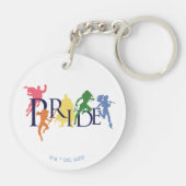 Justice League Pride Character Silhouettes Sleutelhanger (Achterkant)