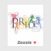 Justice League Pride Character Silhouettes Sticker (Vel)