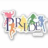 Justice League Pride Character Silhouettes Sticker (Voorkant)