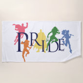 Justice League Pride Character Silhouettes Strandlaken (Voorkant)