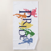 Justice League Pride Character Silhouettes Strandlaken (Voorkant)