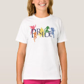 Justice League Pride Character Silhouettes T-shirt (Voorkant)