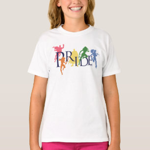 Justice League Pride Character Silhouettes T-shirt
