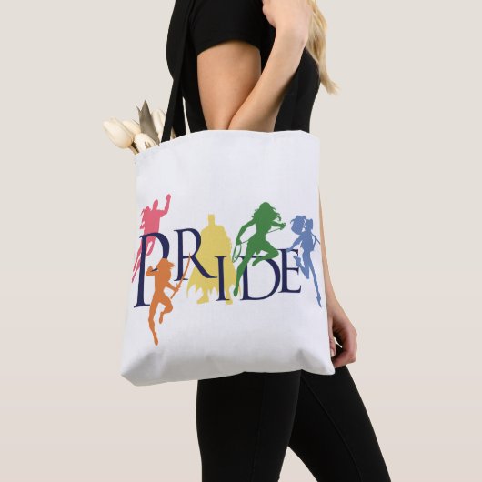 Justice League Pride Character Silhouettes Tote Bag (Dichtbij)