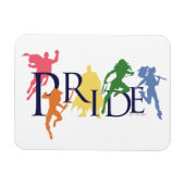 Justice League Pride Karakter Silhouetten Magneet (Horizontaal)