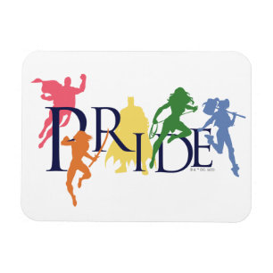 Justice League Pride Karakter Silhouetten Magneet