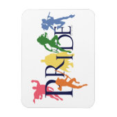 Justice League Pride Karakter Silhouetten Magneet (Verticaal)