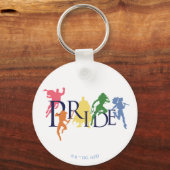 Justice League Pride Karakter Silhouetten Sleutelhanger (Voorkant)