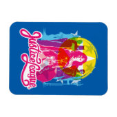 Justice League | Retrogroep en Logo Pop Magneet (Horizontaal)