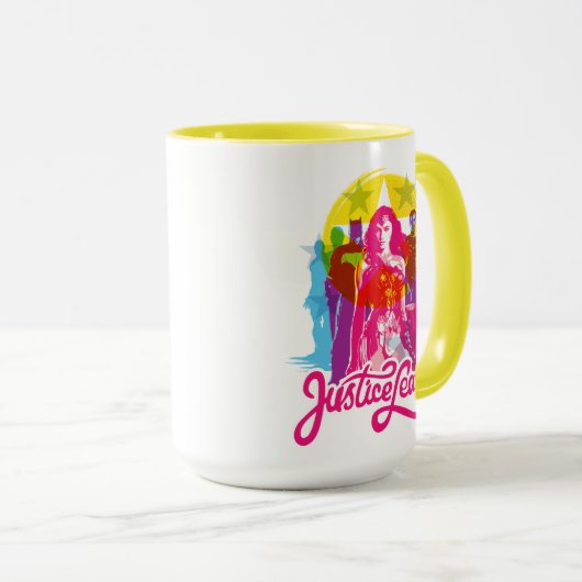 Justice League | Retrogroep en Logo Pop Mok (Voorkant rechts)