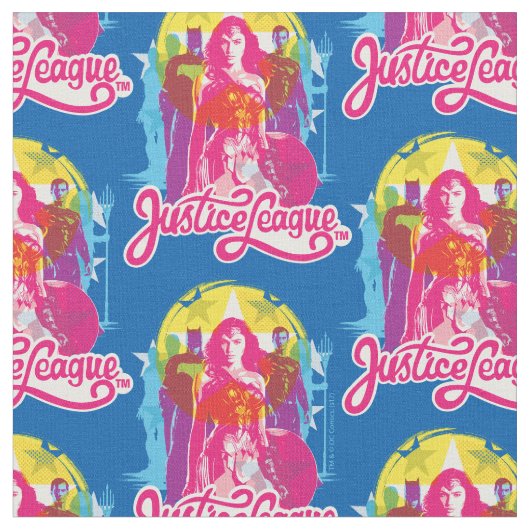 Justice League | Retrogroep en Logo Pop Stof (Close Up)