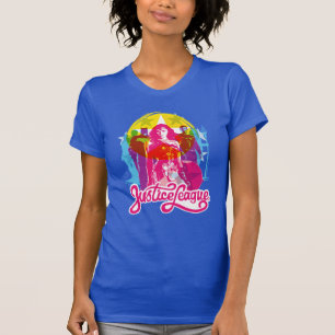 Justice League Retrogroep en Logo Pop T-shirt