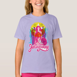 Justice League Retrogroep en Logo Pop T-shirt