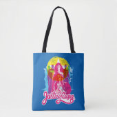Justice League | Retrogroep en Logo Pop Tote Bag (Voorkant)