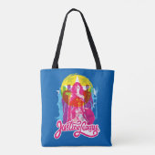 Justice League | Retrogroep en Logo Pop Tote Bag (Achterkant)