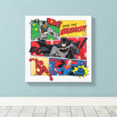 Justice League "Save the Feestdagen!" Canvas Afdruk (Insitu (Houten vloer))