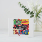 Justice League "Save the Feestdagen!" Feestdagenkaart (Staand voorkant)