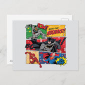 Justice League "Save the Feestdagen!" Feestdagenkaart (Voorkant / Achterkant)