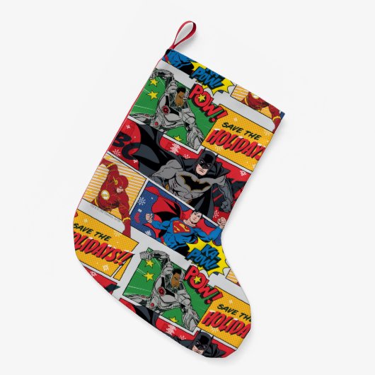 Justice League "Save the Feestdagen!" Kleine Kerstsok (Voorkant (Hangend))