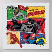Justice League "Save the Feestdagen!" Poster (Voorkant)