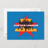 Justice League Silhouettes en Star Background Briefkaart (Voorkant / Achterkant)