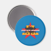 Justice League Silhouettes en Star Background Magneet (Voorkant / Achterkant)