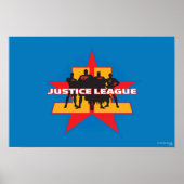 Justice League Silhouettes en Star Background Poster (Voorkant)