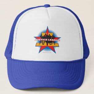 Justice League Silhouettes en Star Background Trucker Pet