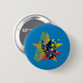 Justice League Star Heroes Ronde Button 5,7 Cm (Voorkant /achterkant)