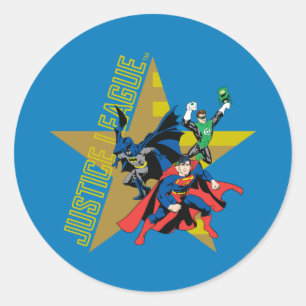 Justice League Star Heroes Ronde Sticker