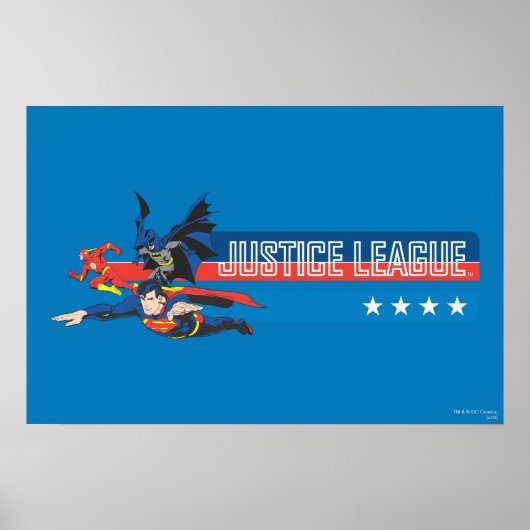 Justice League Stars and Stripes Poster (Voorkant)