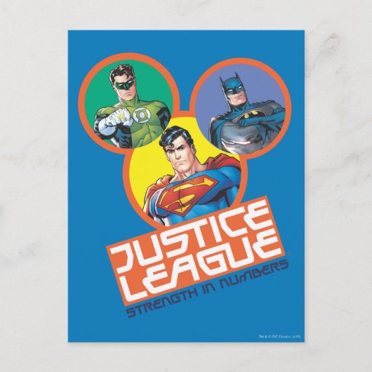 Justice League "Strength in Numbers" Briefkaart (Voorkant)