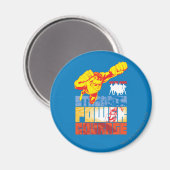 Justice League Strength. Kracht. Moed. Teken Magneet (Voorkant / Achterkant)