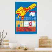 Justice League Strength. Kracht. Moed. Teken Poster (Keuken)