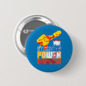 Justice League Strength. Kracht. Moed. Teken Ronde Button 5,7 Cm (Voorkant /achterkant)
