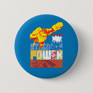Justice League Strength. Kracht. Moed. Teken Ronde Button 5,7 Cm