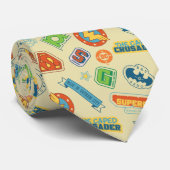 Justice League Super Hero Badge Pattern Stropdas (Opgerold)