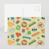 Justice League Superhelden Badge Patroon Briefkaart (Voorkant / Achterkant)