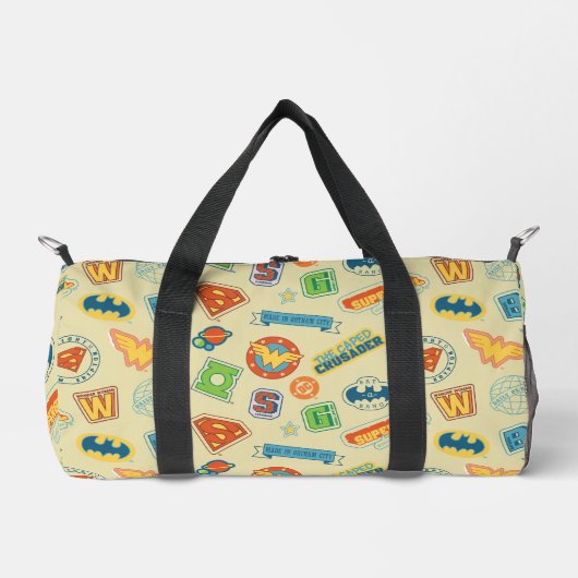 Justice League Superhelden Badge Patroon Plunjezak (Voorkant)