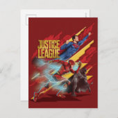 Justice League | Superman, Flash en Batman Badge Briefkaart (Voorkant / Achterkant)