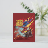 Justice League | Superman, Flash en Batman Badge Briefkaart (Staand voorkant)