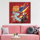 Justice League | Superman, Flash en Batman Badge Canvas Afdruk (Insitu (Woonkamer))
