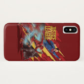 Justice League | Superman, Flash en Batman Badge Case-Mate iPhone Case (Achterkant (horizontaal))