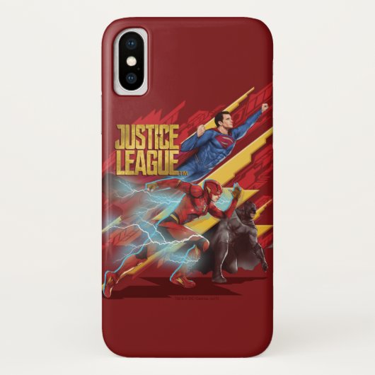 Justice League | Superman, Flash en Batman Badge Case-Mate iPhone Case (Achterkant)
