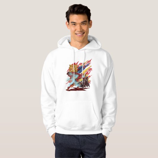Justice League | Superman, Flash en Batman Badge Hoodie (Voorkant volledig)
