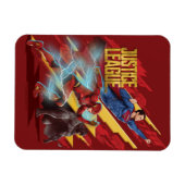 Justice League | Superman, Flash en Batman Badge Magneet (Horizontaal)